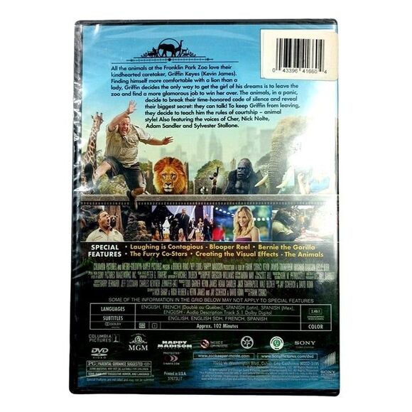 ZOOKEEPER Movie DVD Comedy NEW 2011 PG - Picture 2 of 2